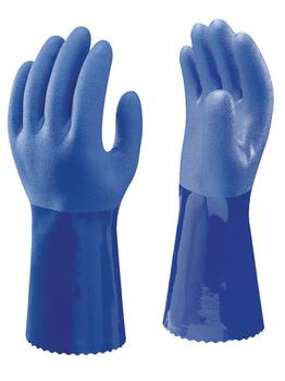 ถุงมือพีวีซี ถุงมือกันสารเคมี ถุงมือกันลื่น Pvc glove sh495